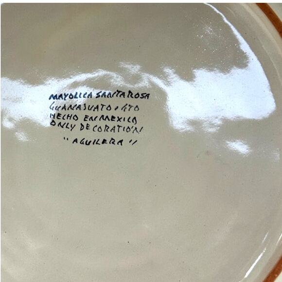 Mayolica Santa Rosa Ceramic Vintage 12" Fruit Display Plate - Picture 4 of 4